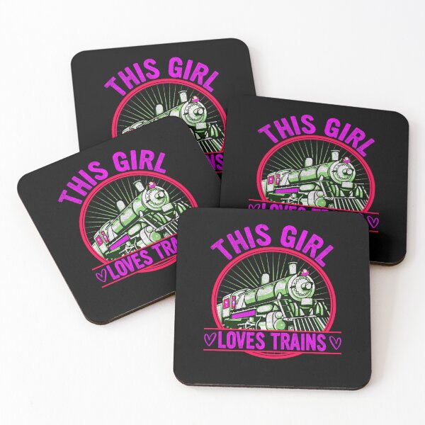 Item preview, This Girl Loves Trains, Steam Engine for a Lady, Woman, Girl  or Girlfriend who also loves Steam Trains designed and sold by TheTrainRoom.