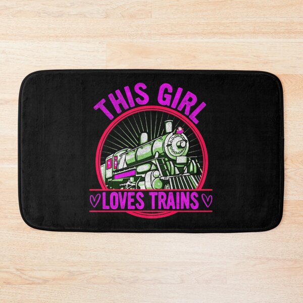 Item preview, This Girl Loves Trains, Steam Engine for a Lady, Woman, Girl  or Girlfriend who also loves Steam Trains designed and sold by TheTrainRoom.
