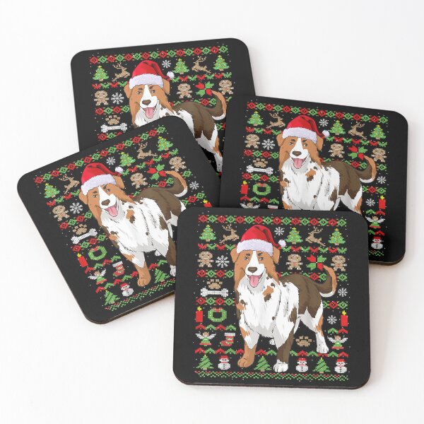 Item preview, Ugly Sweater Christmas Australian Shepherd Dog Santa Pajama  designed and sold by tomekae.