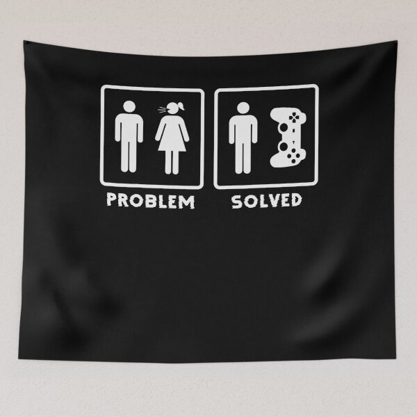 Item preview, Mens Problem Solved Gaming T-Shirt Funny Gamer Tee designed and sold by moonligh1996.