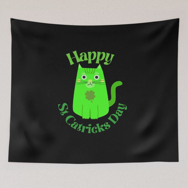 Item preview, Happy St Catrick's Day Cat Kitten  designed and sold by CraftyAnimal.