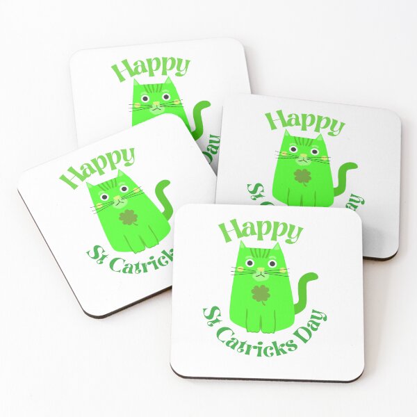 Item preview, Happy St Catrick's Day Cat Kitten  designed and sold by CraftyAnimal.