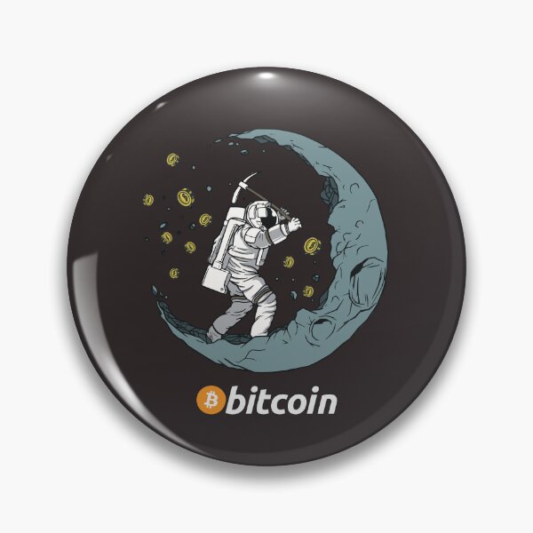 Item preview, Minería de criptomonedas Bitcoin en la Luna Astronauta designed and sold by MrEddie10.