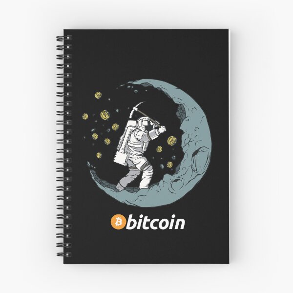 Artikelvorschau, Bitcoin-Krypto-Mining auf dem Mond Astronaut entworfen und verkauft von MrEddie10.