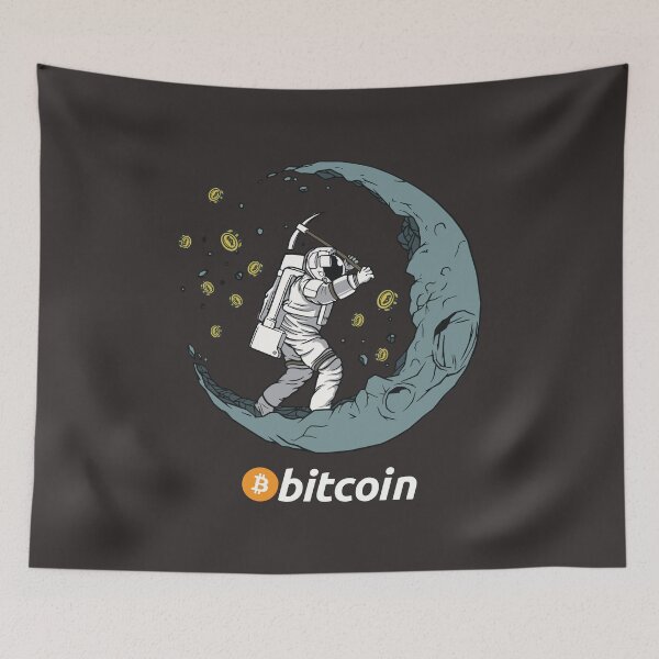 Item preview, Bitcoin Crypto Mining On The Moon Astronaut designed and sold by MrEddie10.