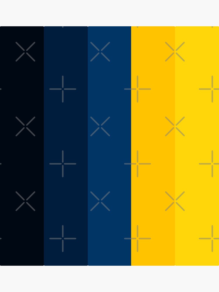 "Blue and yellow Stripes" Sticker by StarWheels Redbubble