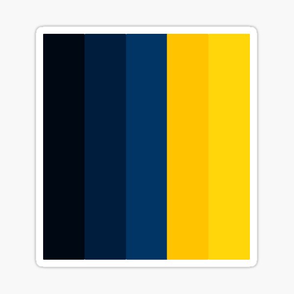 "Blue and yellow Stripes" Sticker by StarWheels Redbubble