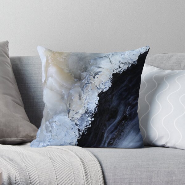 8.2.2017: Natural Ice and Flowing Water Throw Pillow