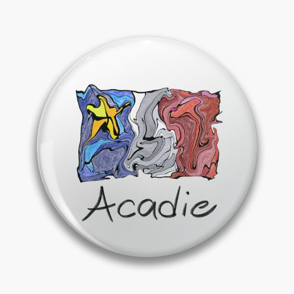 Item preview, Acadian Flag pastel liquid mosaic - Drapeau acadien mosaïque liquide pastel vitrail designed and sold by ColoursOfFrance.