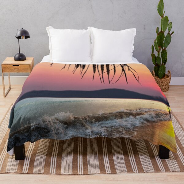 Item preview, Fire Sunset On Water And Palm Trees designed and sold by fouzy.