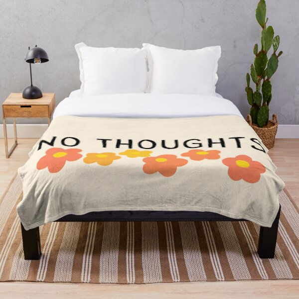 Item preview, No Thoughts orange and pink aesthetic flowers designed and sold by reannyn.