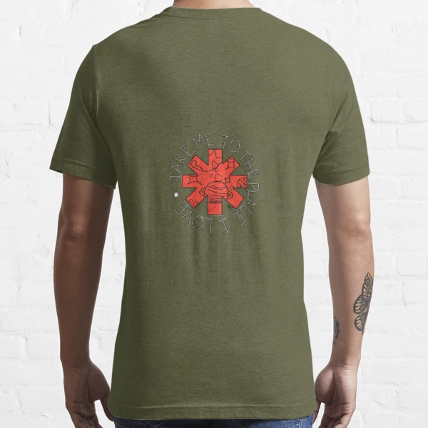 T shirt red 2024 hot chili peppers homme