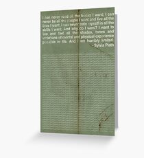 Sylvia Plath Greeting Card