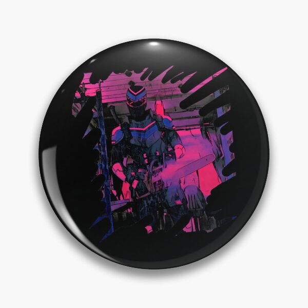 Item preview, Vigilante with chainsaw -  funny emblem   designed and sold by FFaruqDesign.