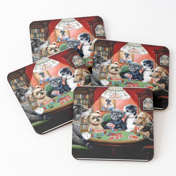 Item preview, DOGS PLAYING POKER : Vintage Poker Club Abstract Print designed and sold by posterbobs.