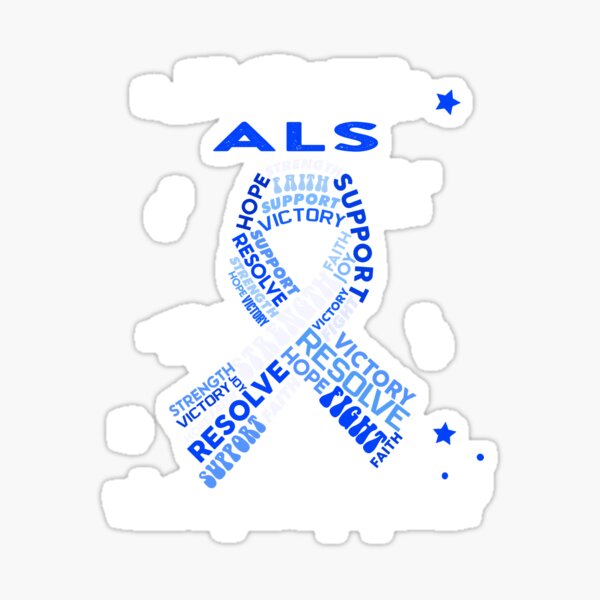 ALS Lou Gehrig's Disease Personalized Awareness Ribbon (Blue Stripe) –  Funeral Program-Site Funeral Programs & Templates