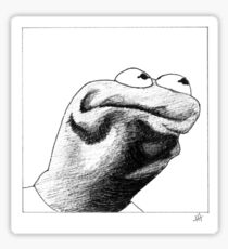 Kermit's Angry Face Sticker