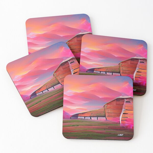 Item preview, Fauvist - Colorful Farm Barn Field Country Sunset Abstract - Farm Barn designed and sold by CattlettArt.