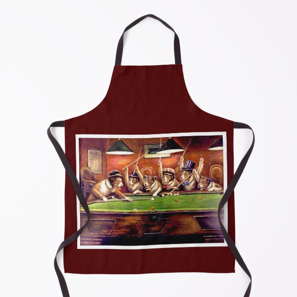 Item preview, DOGS SHOOTING POOL : Vintage Pool Room Abstract Print designed and sold by posterbobs.