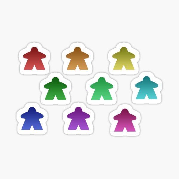 Rainbow Meeple Sticker