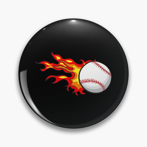 Artikelvorschau, Flammender Baseballball-Aufkleber entworfen und verkauft von mercedesfr47.