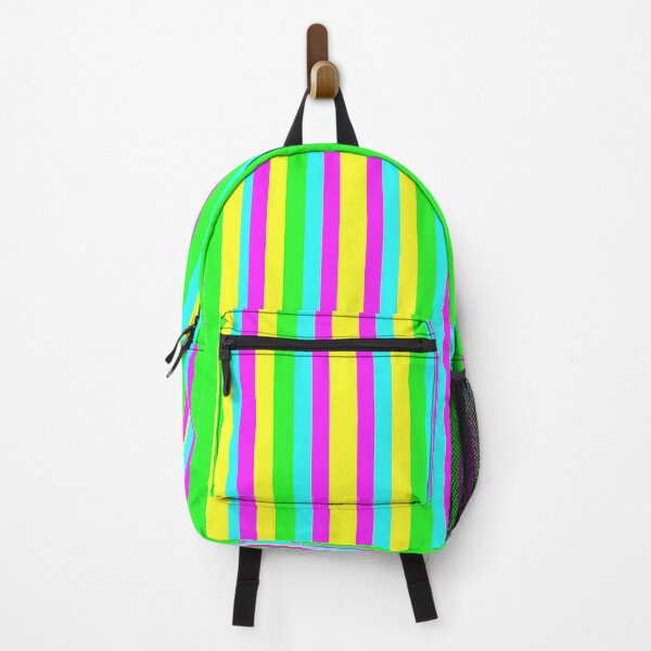 Item preview, Bright Colorful Vertical Stripes: Turquoise, Yellow, Hot Pink, Lime Green. Also available in horizontal stripes. Bright and cheerful decor and accent pieces. Any occasion or for no reason. designed and sold by Becky Hunter.