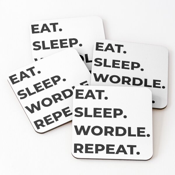 Item preview, EAT SLEEP WORDLE REPEAT caps capital letters fullstop fullstops designed and sold by leiriin.