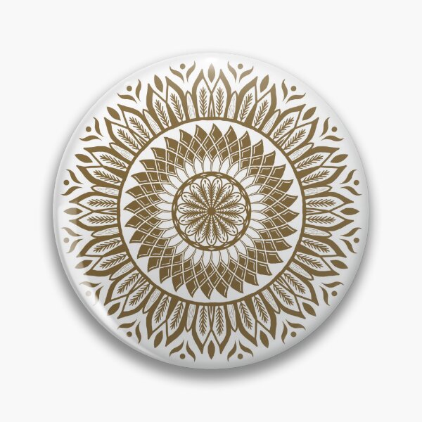 Item preview, Golden Sunflower Botanical Mandala designed and sold by Crystal-Bell.