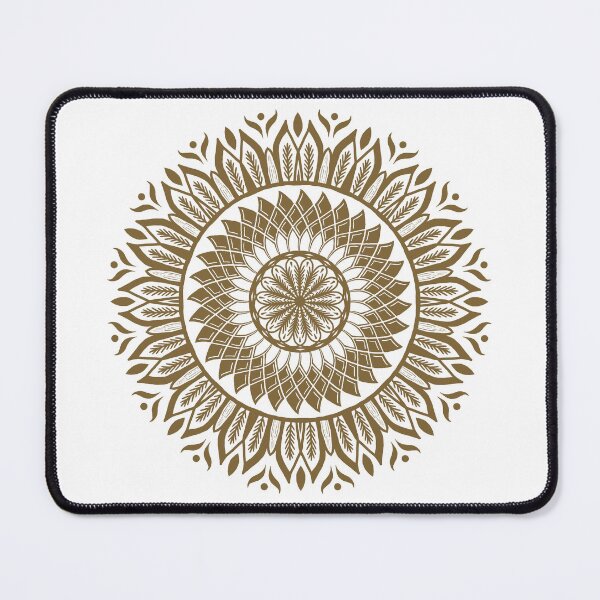 Item preview, Golden Sunflower Botanical Mandala designed and sold by Crystal-Bell.