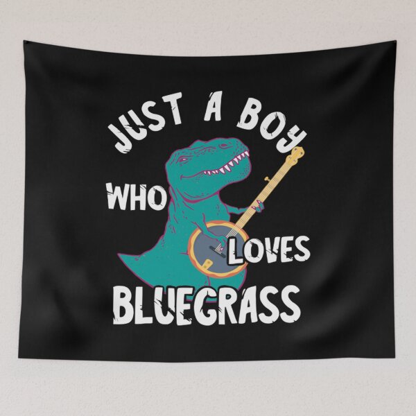 Item preview, Bluegrass Banjo, Just A Boy Who Loves Bluegrass Dinosaur Banjo Dino designed and sold by zumamazu.