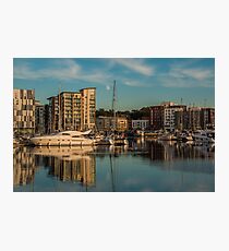 Moon over Neptune Marina Photographic Print