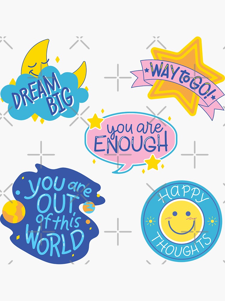 Motivational Stickers Pack of 7, Inspirational Stickers, Laptop Stickers, Encouraging  Stickers, Positive Labels, Notebook Stickers Set 