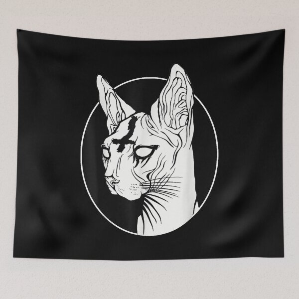Item preview, Occult Black Metal Sphynx Cat I Goth And Death Metal  designed and sold by tomekae.