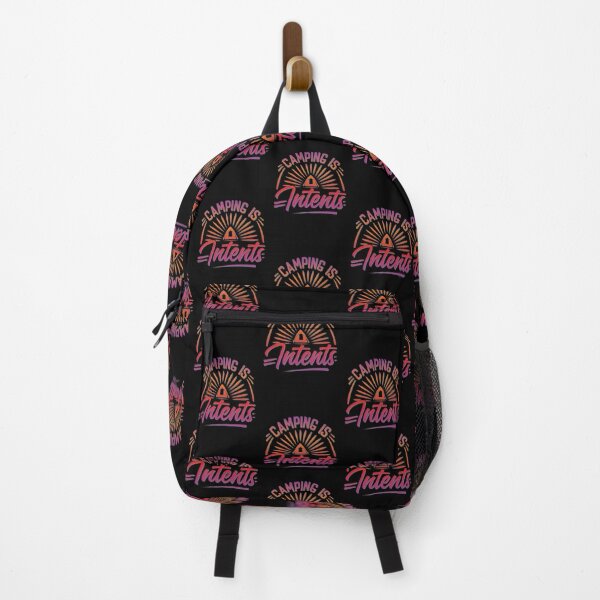 Item preview, Camping is Intents - Funny Camping Puns - Camping is intense for Camping Lovers-Retro Sunset Gradient Color designed and sold by NightGleam.