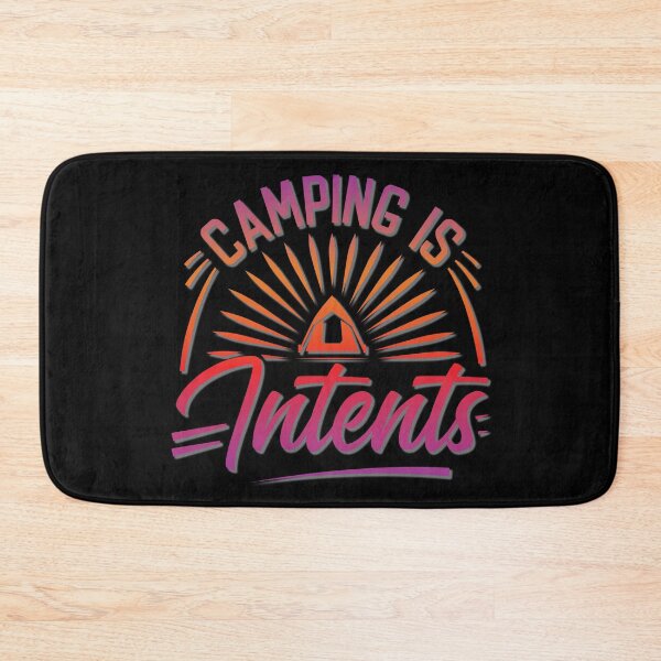 Item preview, Camping is Intents - Funny Camping Puns - Camping is intense for Camping Lovers-Retro Sunset Gradient Color designed and sold by NightGleam.