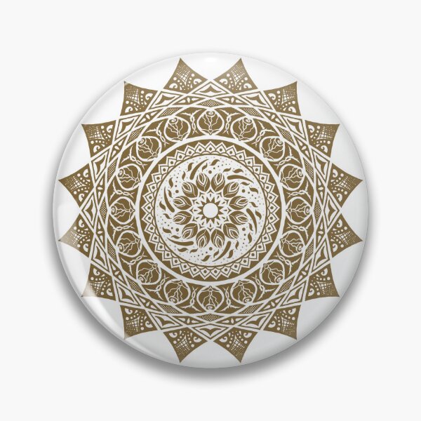 Item preview, Golden Thorned Rose Botantical Mandala designed and sold by Crystal-Bell.