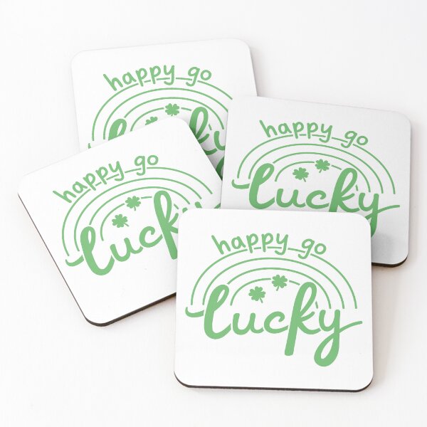 Item preview, Happy Go Lucky Four Leaf Clover Typography designed and sold by rustydoodle.