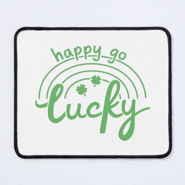 Item preview, Happy Go Lucky Four Leaf Clover Typography designed and sold by rustydoodle.
