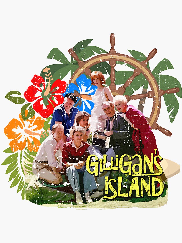 "Gilligans Island, the Castaways, distressed" Sticker for Sale by