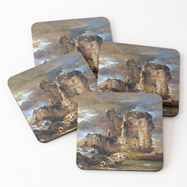 Item preview, Medieval Castle Ruins - Knight - King - Castle designed and sold by CattlettArt.