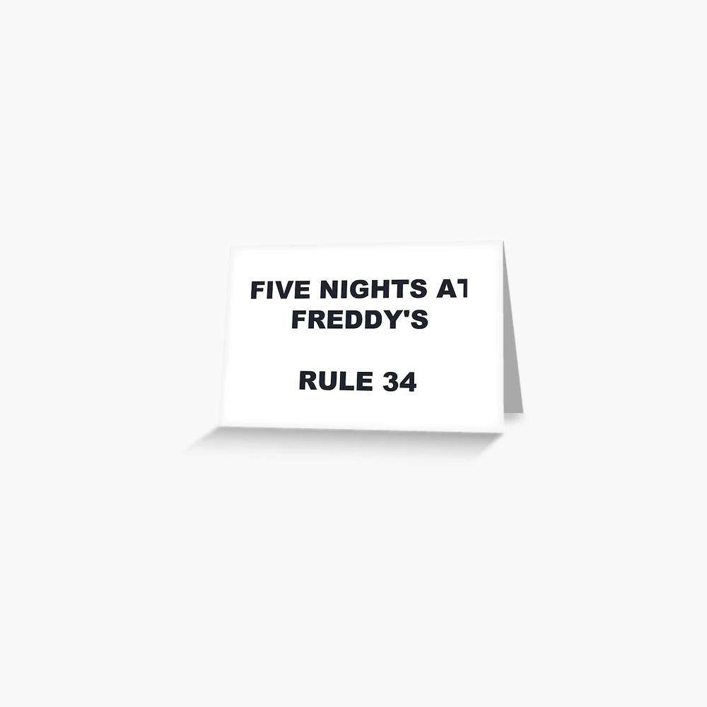 Five Nights at Freddys Rule 34 Greeting Card for Sale by rideroffice |  Redbubble