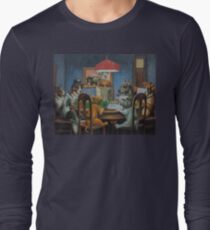 Dogs Playing D&D Long Sleeve T-Shirt