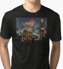 Camiseta de tejido mixto Perros jugando D & D