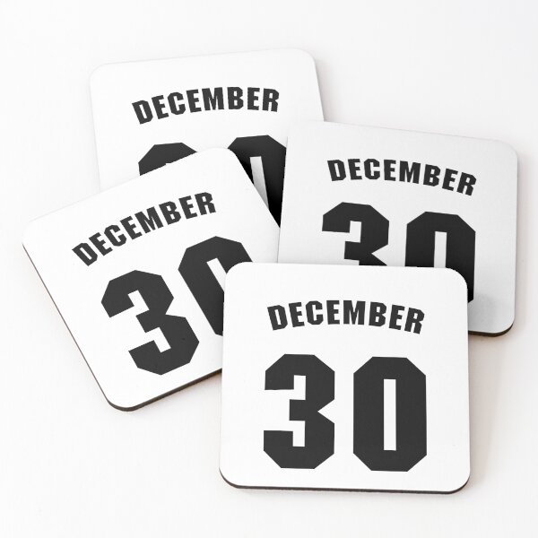 Artikelvorschau, Geburtsdatum 30. Dezember Geburtstagsgeschenk Sportdesign entworfen und verkauft von Panya-Design.