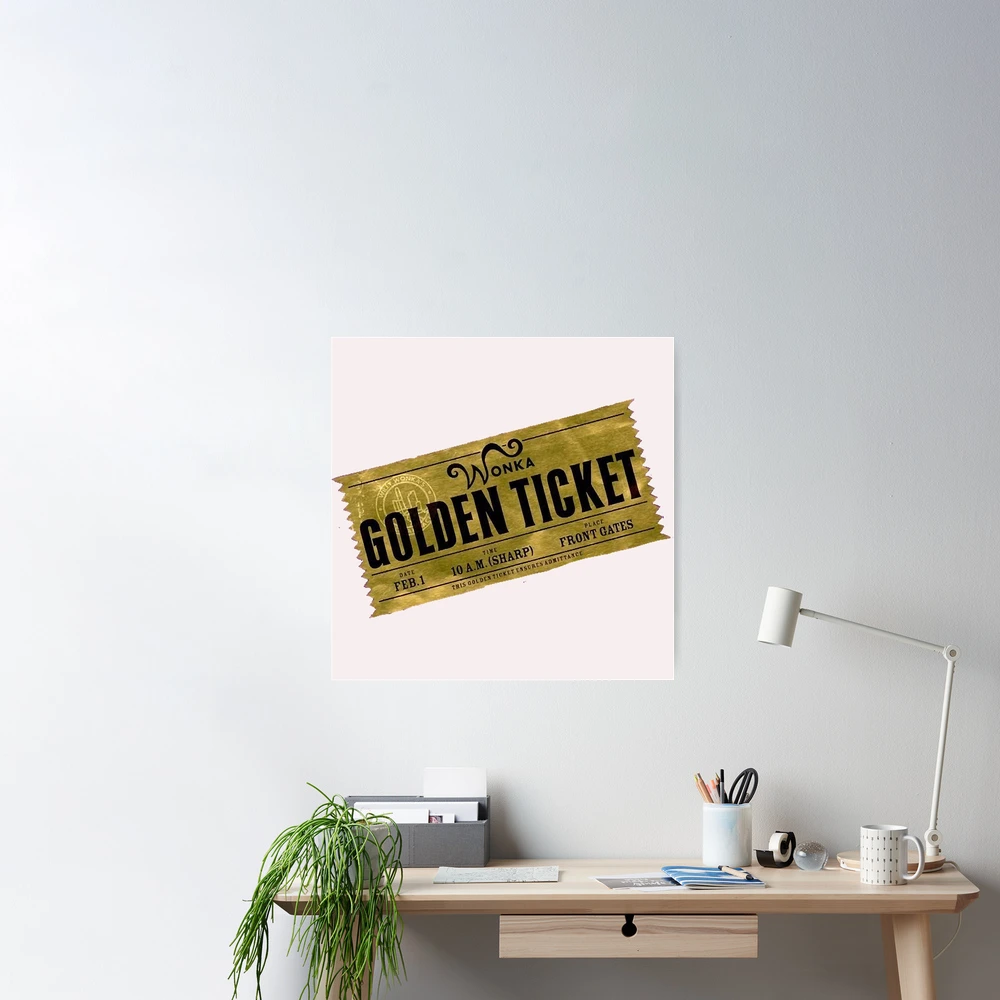 Golden Ticket Poster for Sale by Joanna-78