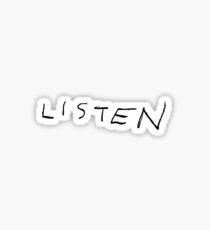 Listen. Sticker