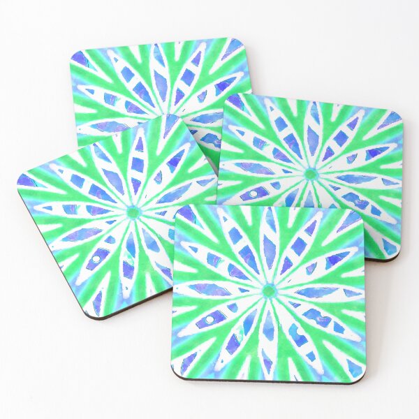 Item preview, Blue, green, and white flower graphic  designed and sold by BJG1966.