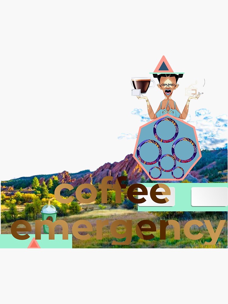 "coffee Emergency" Sticker by pellowcasearm Redbubble