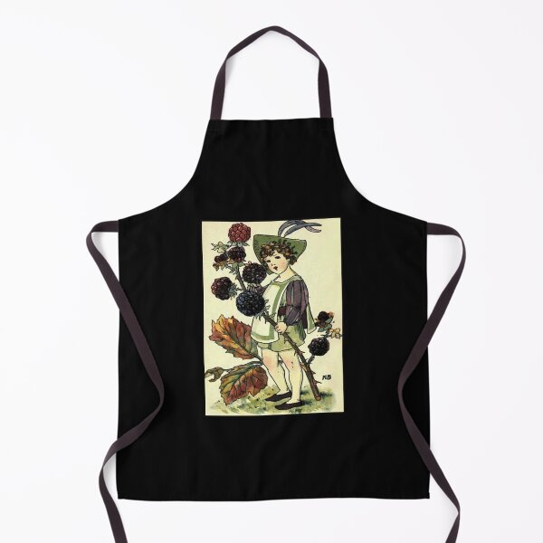 Item preview, Vintage Flower Girl, Blackberry - 1901 Book Illustration designed and sold by MountMercantile.