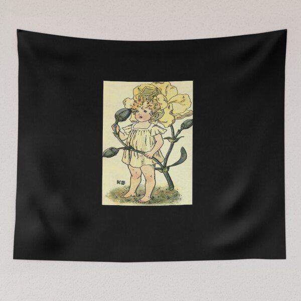 Item preview, Vintage Flower Girl, Carnation - 1901 Book Illustration designed and sold by MountMercantile.